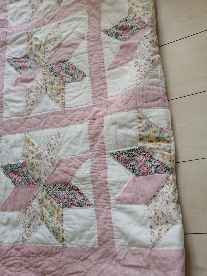 パッチワーク　ベッドカバー　マルチカバー