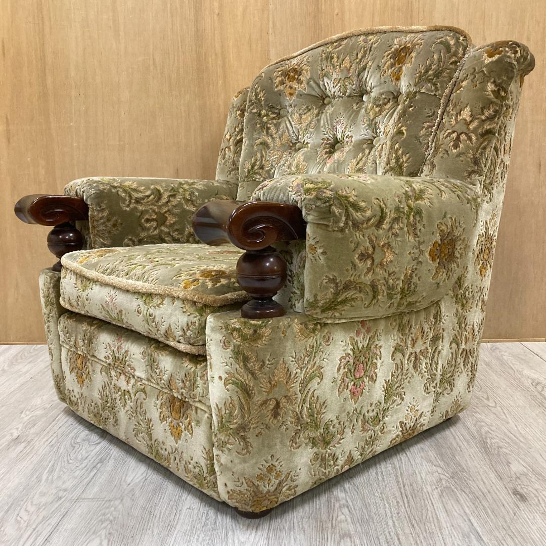 【オールドカリモク】金華山　1人掛けソファ　アームチェア　ヴィンテージ