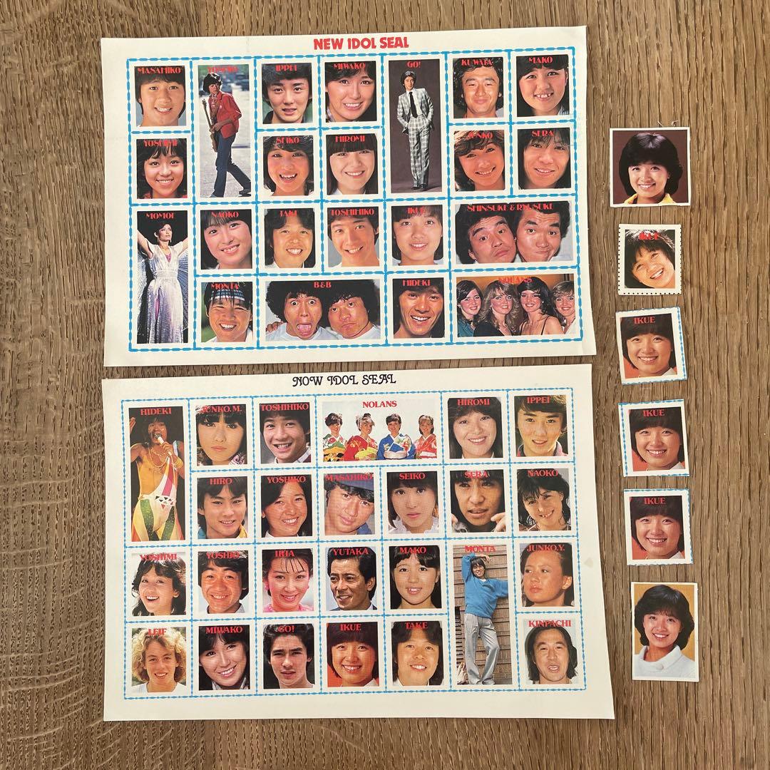 昭和 アイドル シール 山口百恵 松田聖子 桑田佳祐 近藤真彦 水谷豊