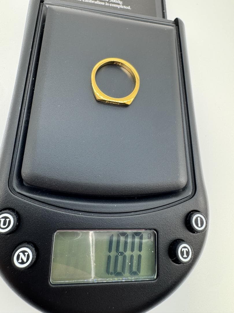 K18Je t'aime ゴールド スクエアリング1.8g 9号