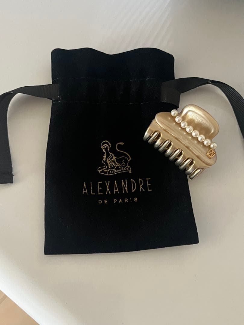 ALEXANDRE DE PARIS パール付きヘアクリップ　Sサイズ