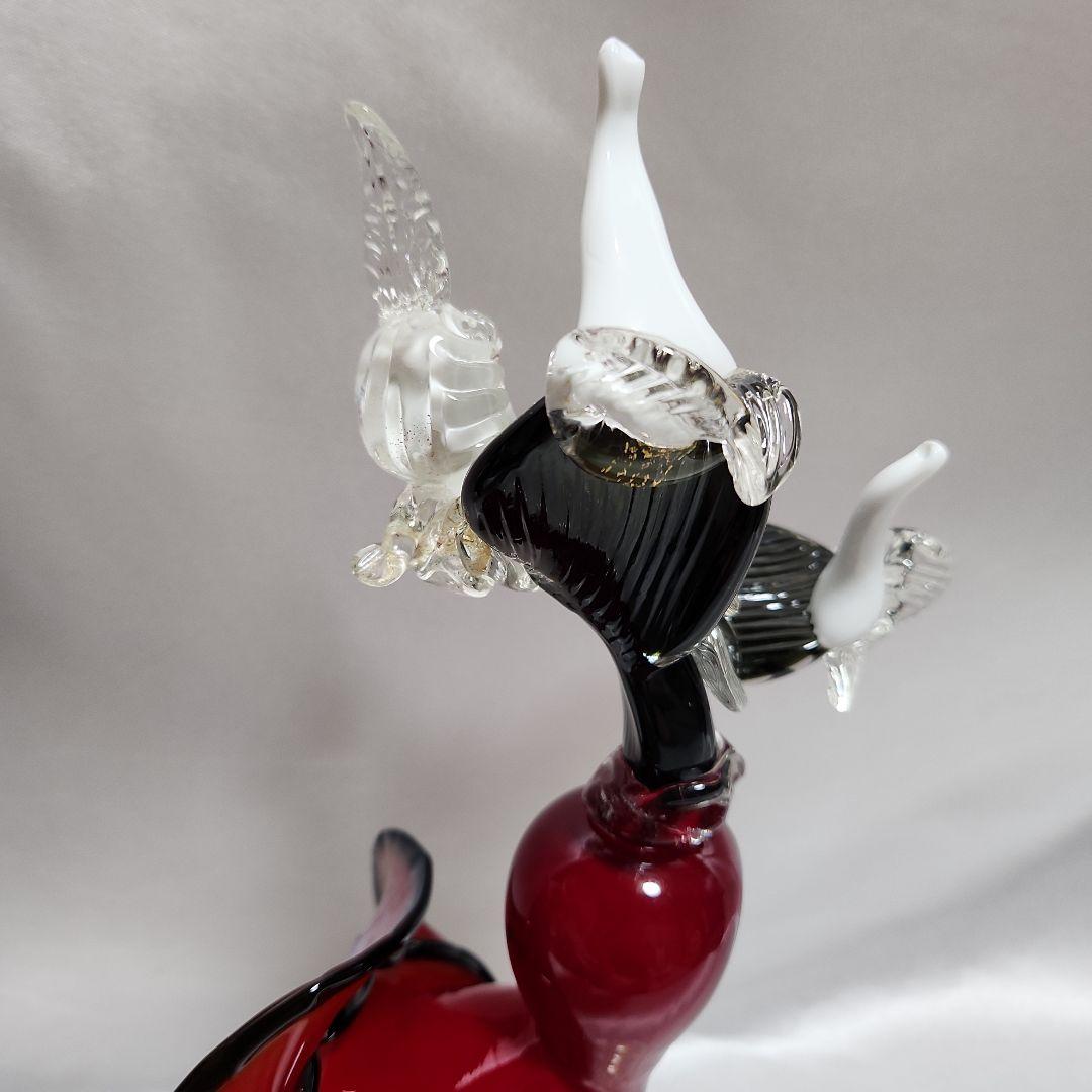 ま*ん様 ベネチアンガラス ペアドール ムラーノガラス ダンス イタリア 金彩