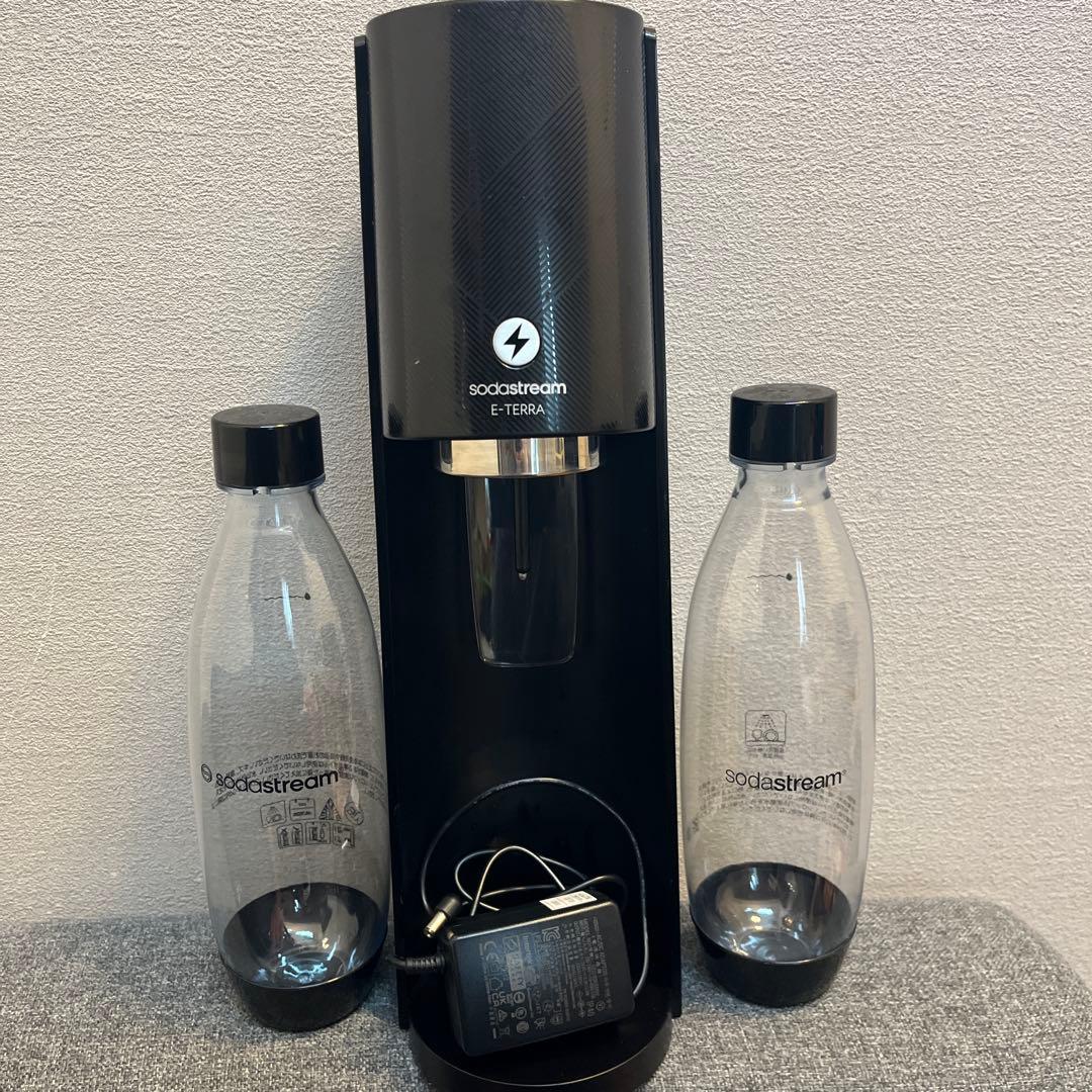 sodastream E-TERRA炭酸水メーカー ボトル2本空のガスシリンダー