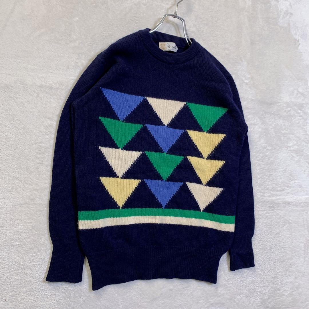 希少 スコットランド製 Pringle プリングル アーガイル ニットセーター