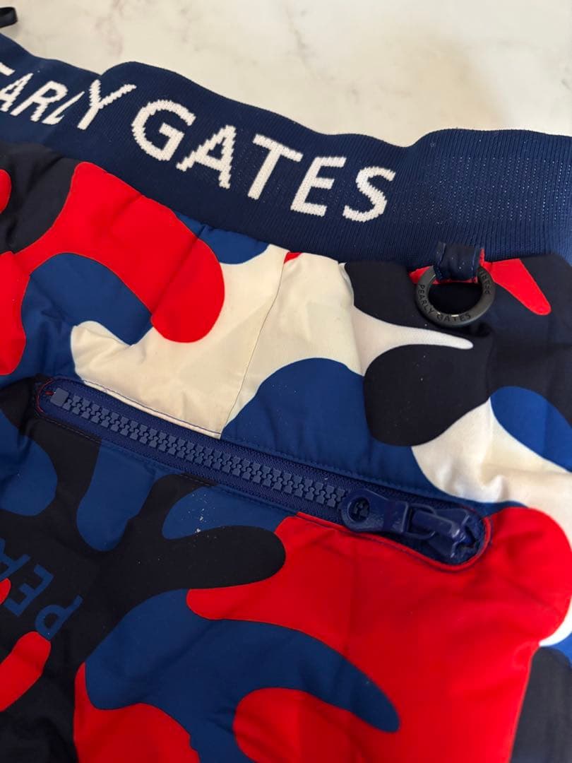 パーリーゲイツ　ニットブルゾン・ダウンスカート　セットアップ　カモフラ