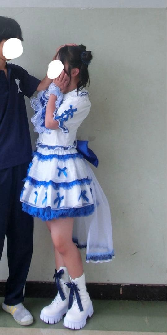 アイドル 青 衣装 文化祭 高校生 コスプレ