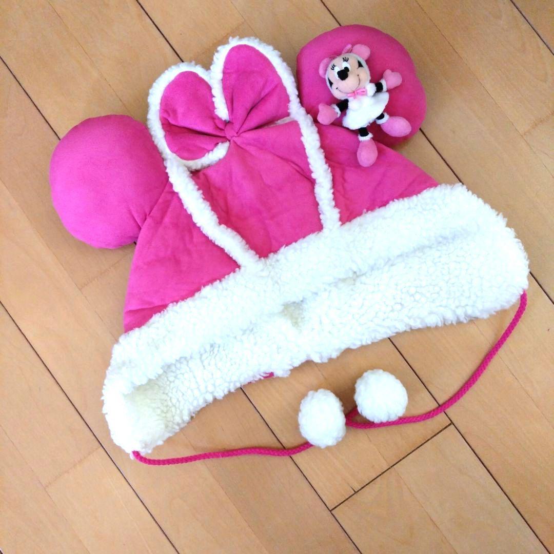 ディズニー ファンキャップ ムートン ミニー 　ピンク