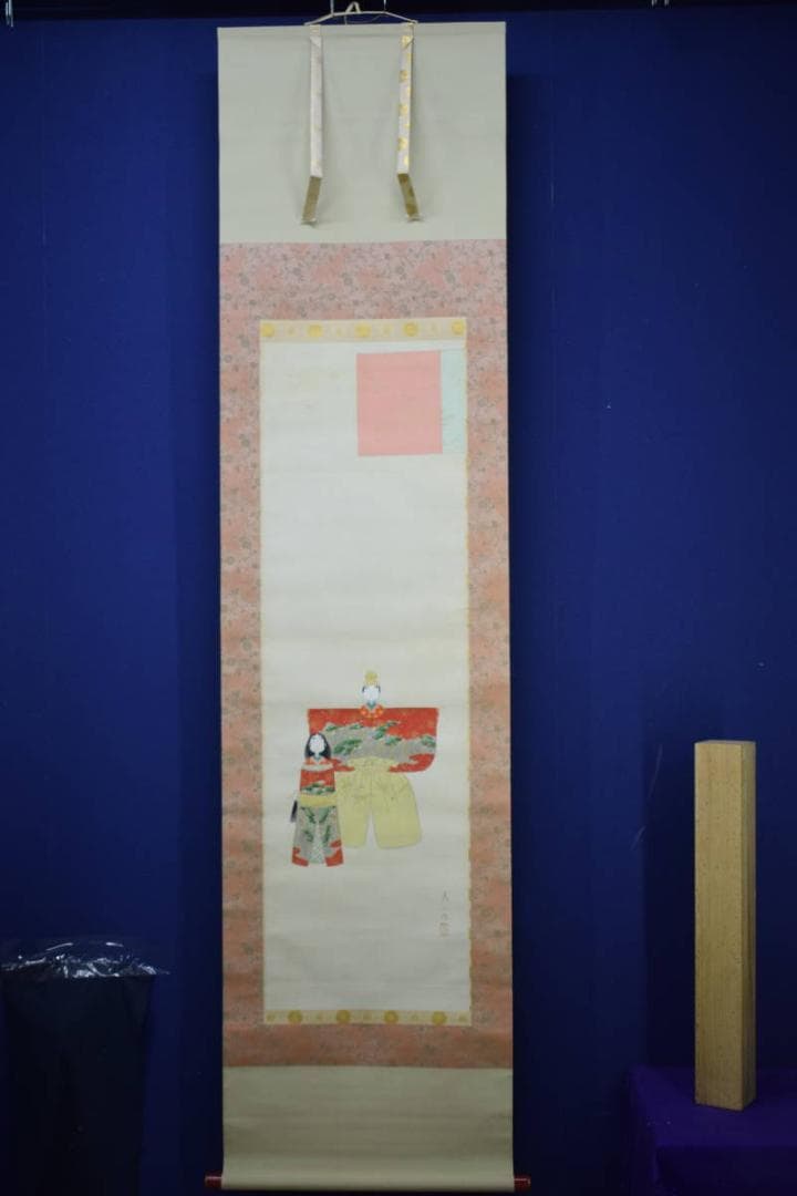 不詳/作者不詳/立雛図/桃の節句/布袋屋掛軸HJ-542