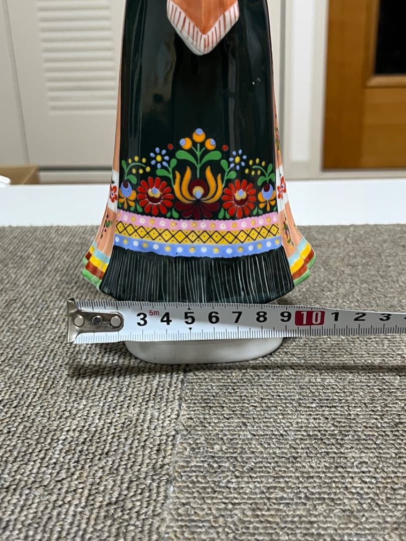 ホロハーザ ハンガリー 陶器人形 ヴィンテージ　アンティーク磁器農民女性置物