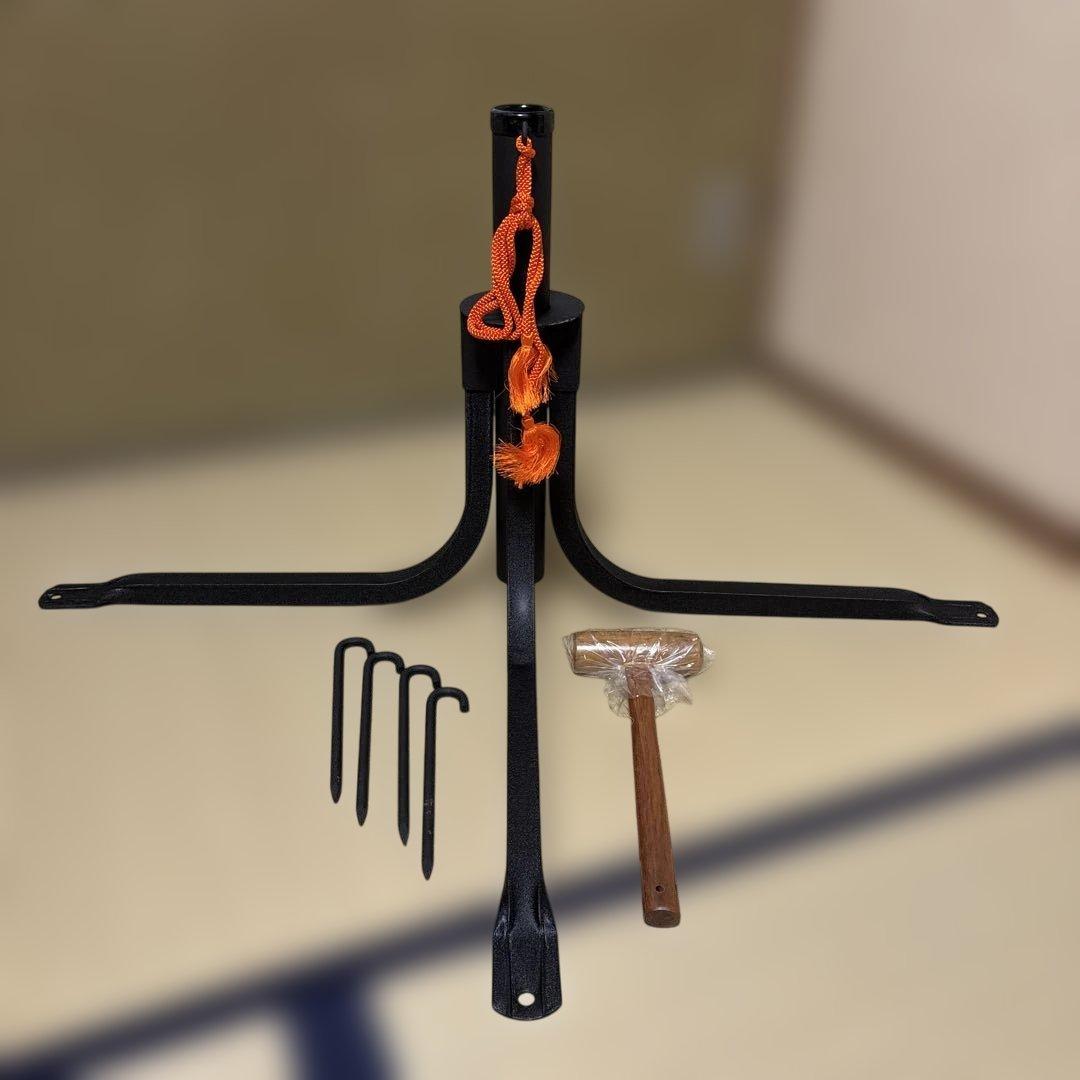 【茶道具】傘立（紙箱）クイ、ハンマーセット