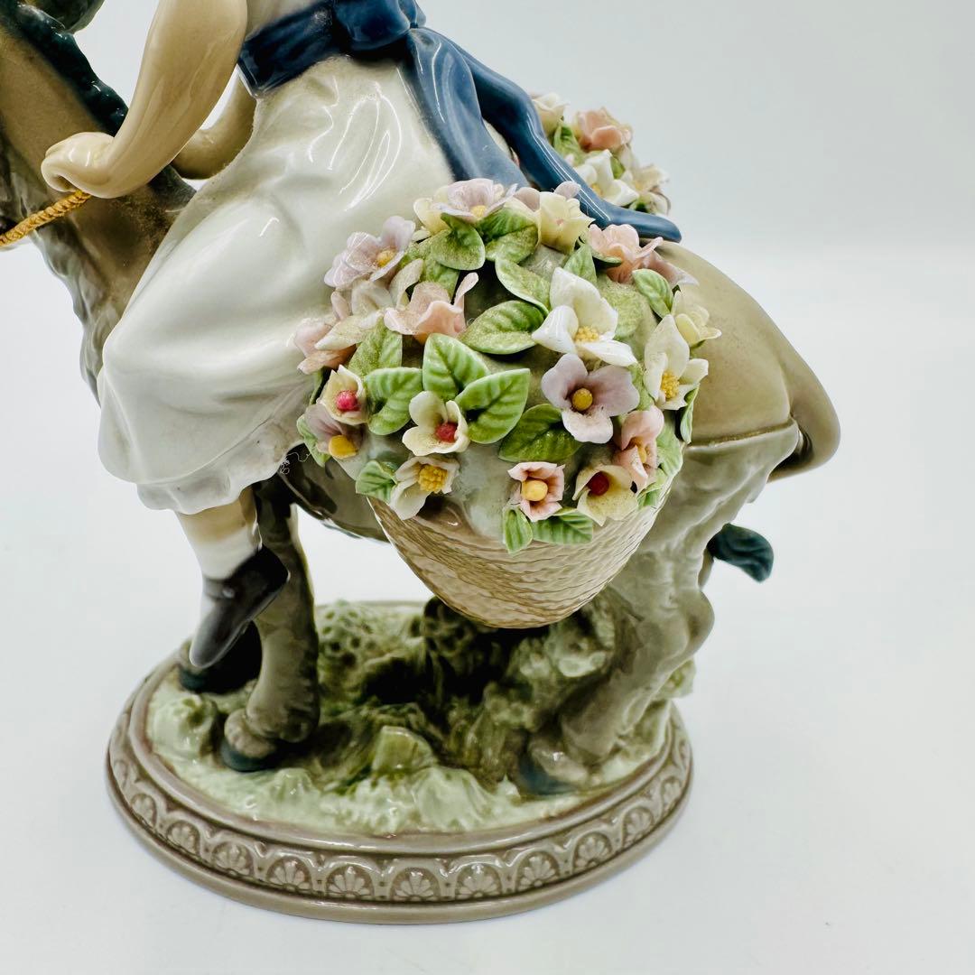 【リアドロLladro フィギュリン　少女とロバ】置物　インテリア　アンティーク