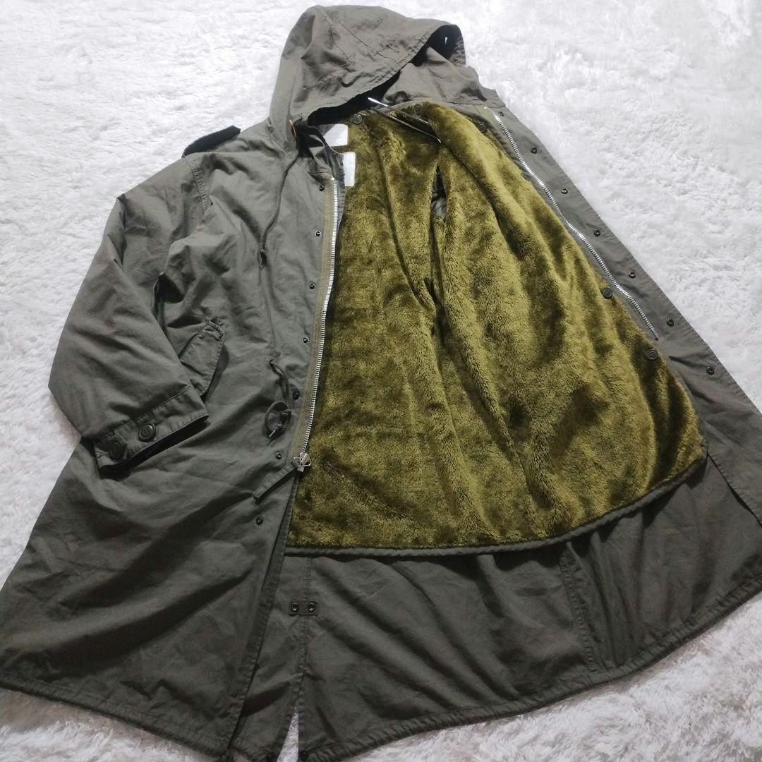 【未使用級】ヒューストン　M-51　ライナー付　モッズコート　青島コート　S　緑