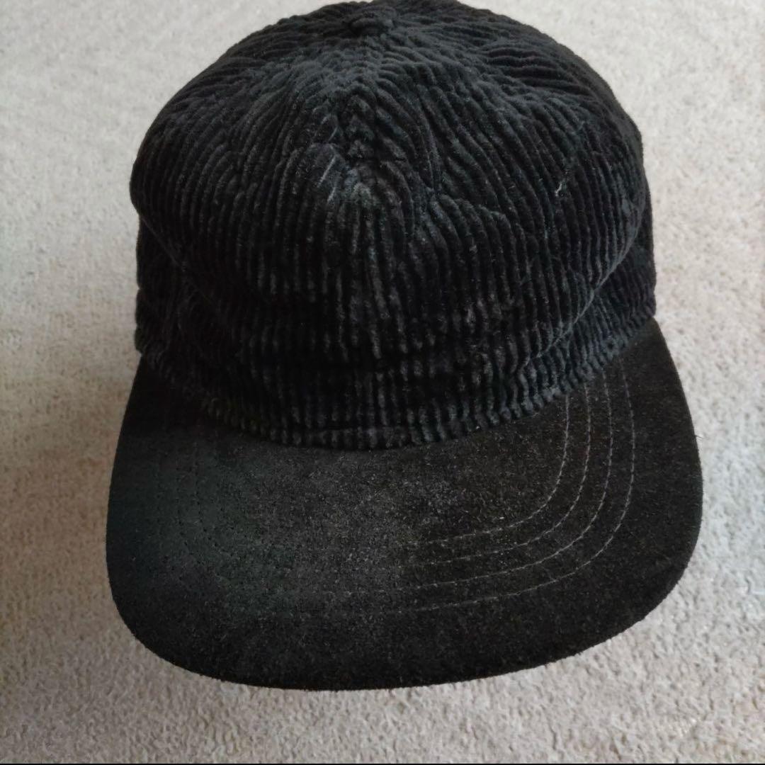 90s白タグUSA製 エディバウアーキャップ　コーデュロイ　黒