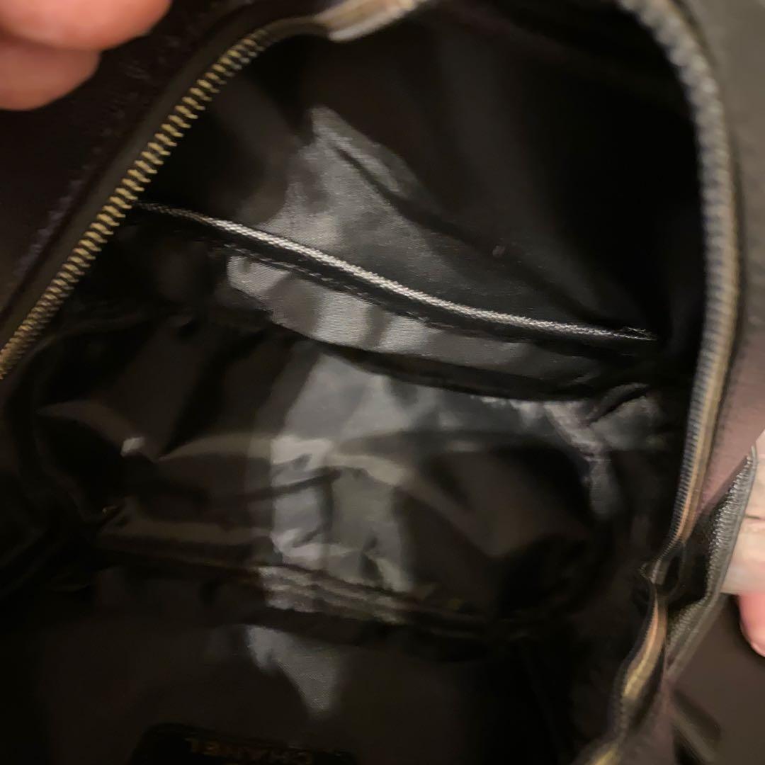 CHANEL ブラック バックパック キルティングノベルティ