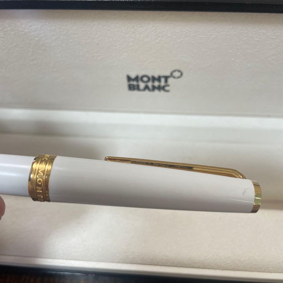 ☆即筆記可☆モンブラン PIX　ローラーボール　キャップ式　ホワイト　水性