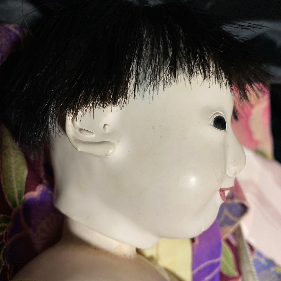 小さ目　市松人形　竹内益次郎　作　男の子　大正時代　３０ｃｍ位