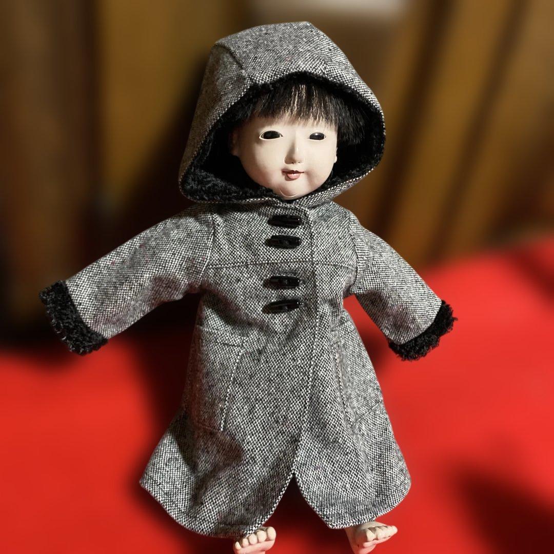 小さ目　市松人形　竹内益次郎　作　男の子　大正時代　３０ｃｍ位