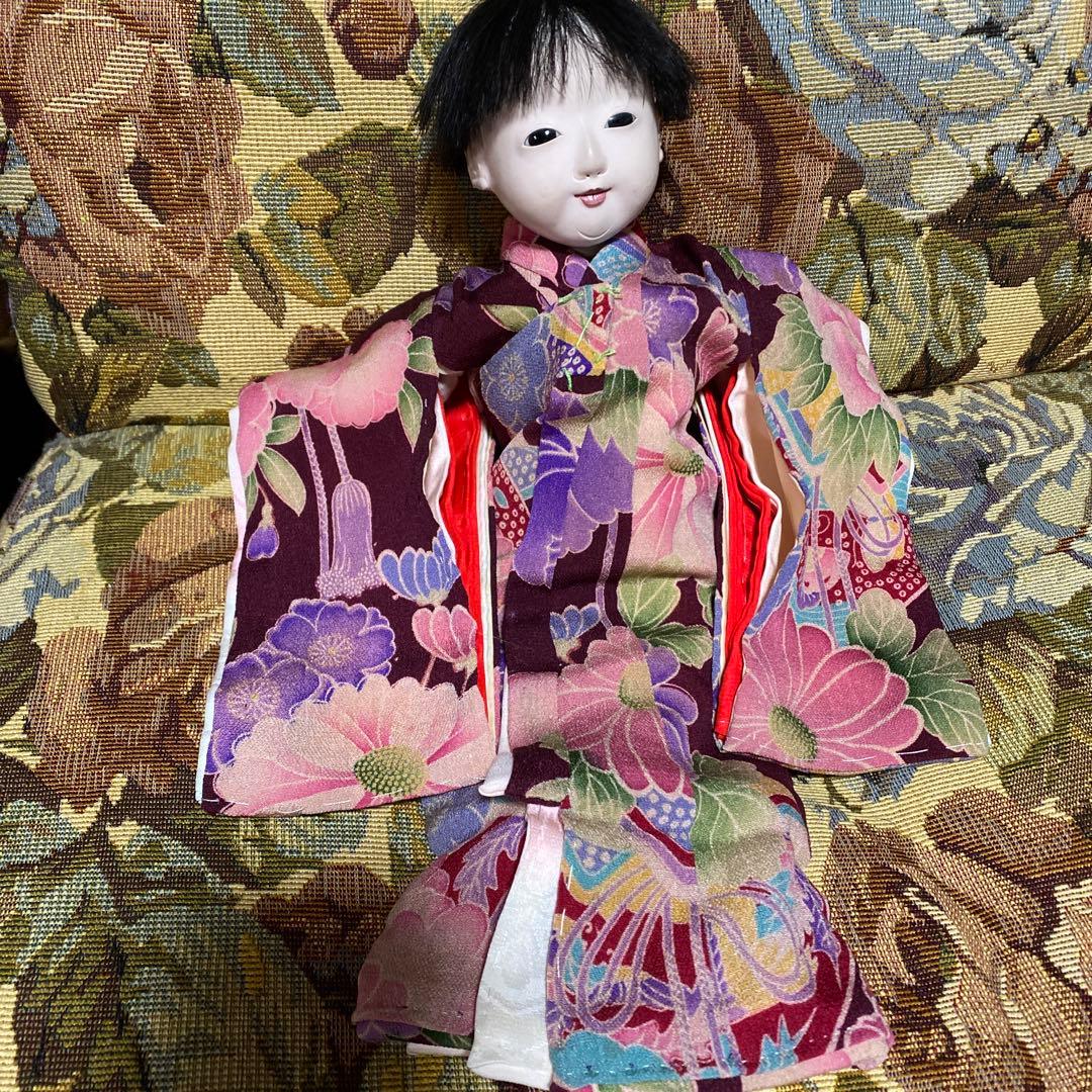 小さ目　市松人形　竹内益次郎　作　男の子　大正時代　３０ｃｍ位