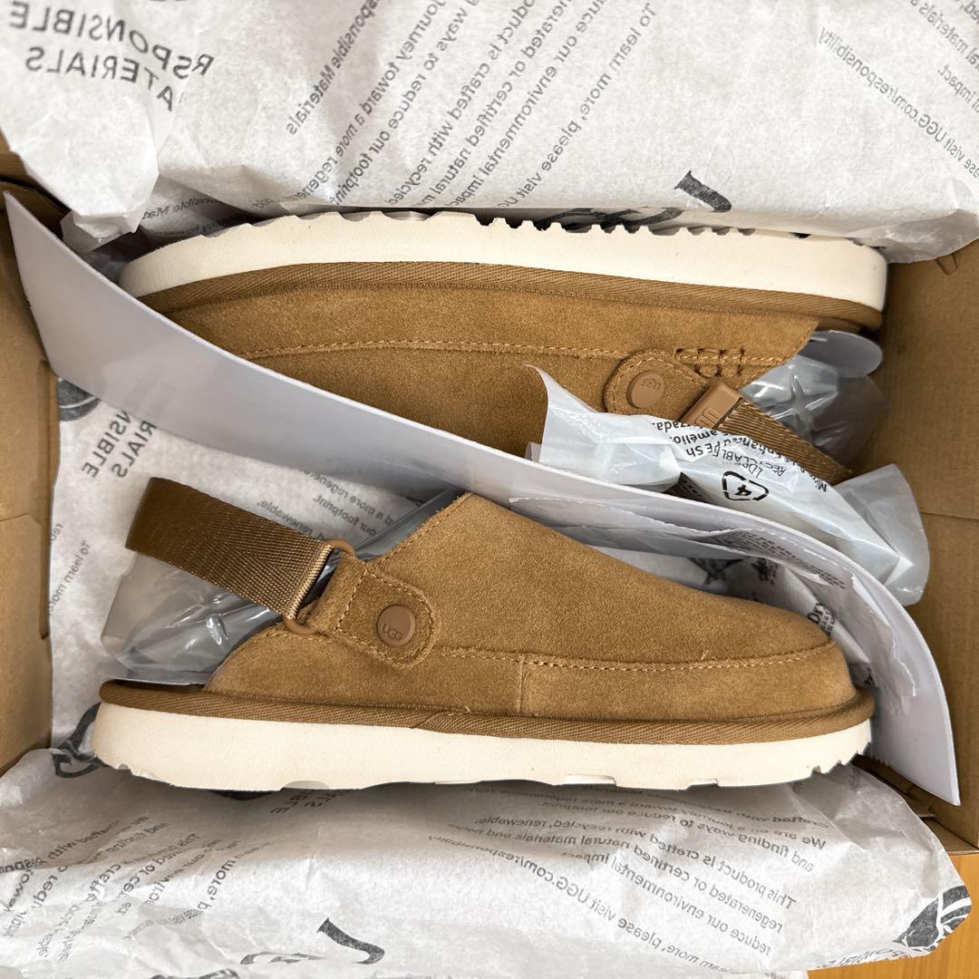 新品未使用　UGG アグ ゴールデンスター クロッグ チェストナッツ 24.5