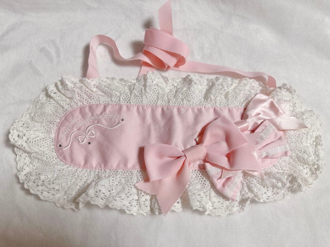 ●BABY● 初期 3つリボンヘッドドレス ピンク 未使用