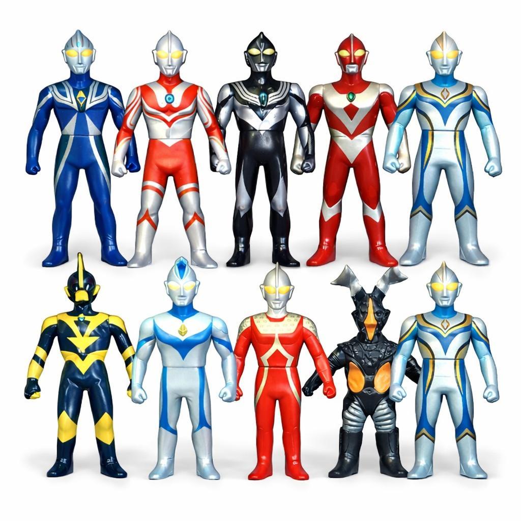 【希少・廃盤】当時物ウルトラマンソフビ11体セットバンダイ昭和レトロBANDAI