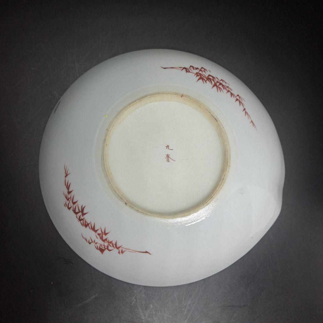 九谷焼　飾り皿　中国古人柄　骨董　美術品　ヴィンテージ　未使用