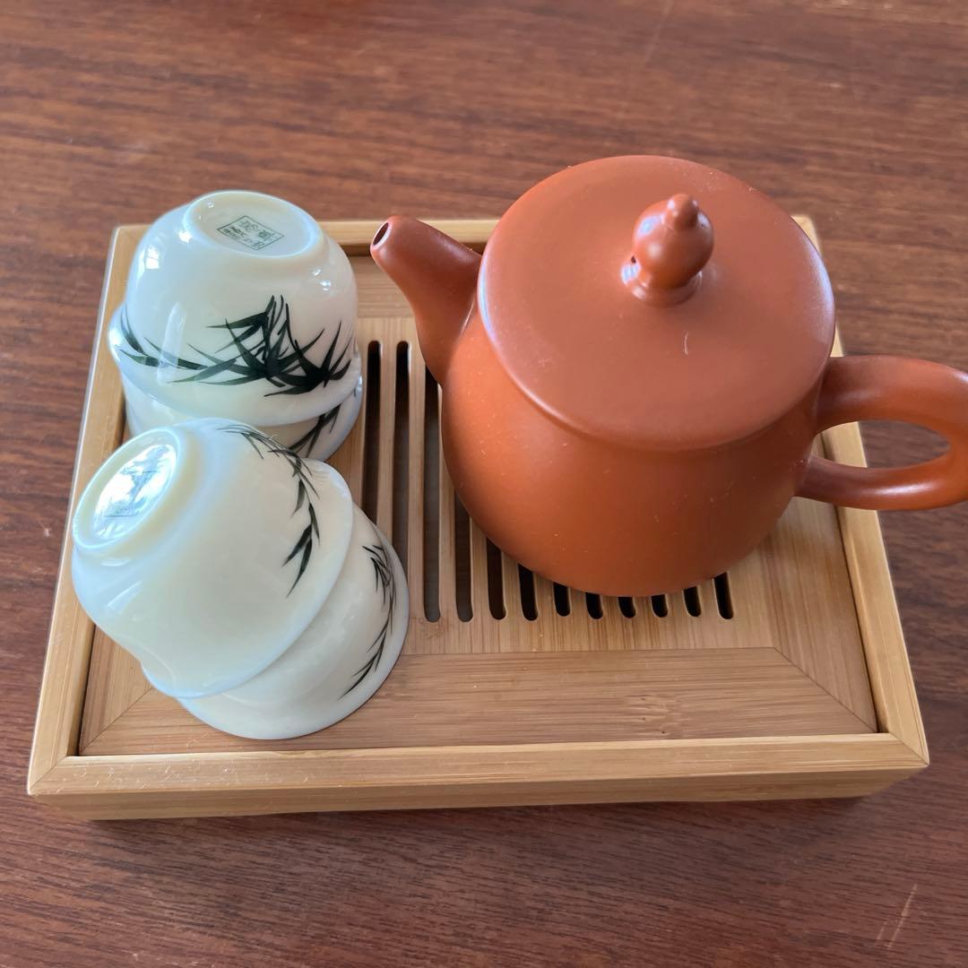 陶器製中国茶器セット（急須・茶杯2個）