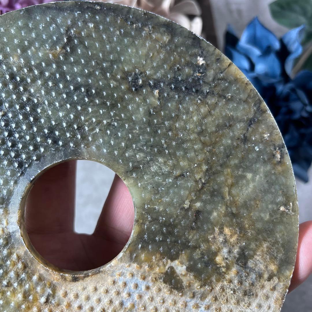 【中国古玩】玉璧　16cm 玉壁　古玉　玉石