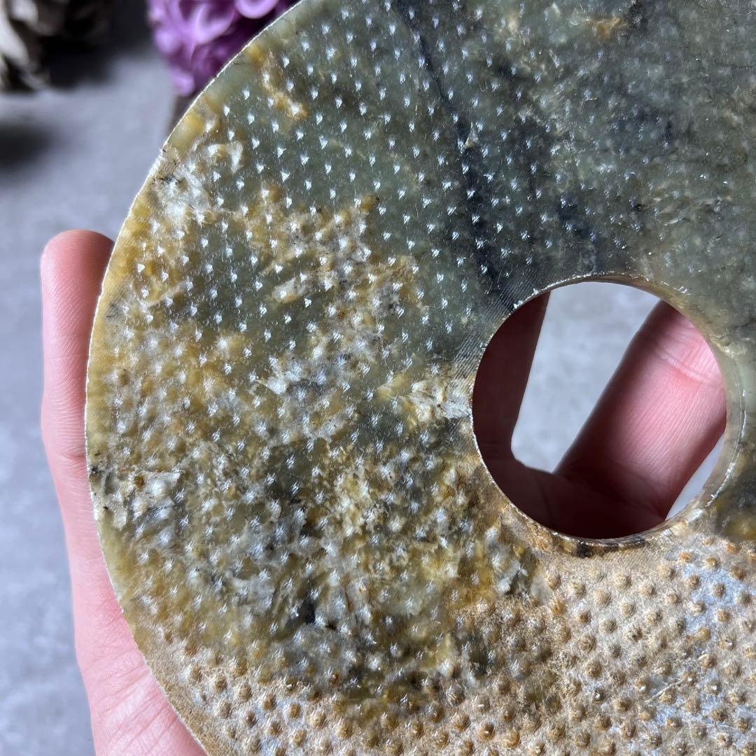 【中国古玩】玉璧　16cm 玉壁　古玉　玉石