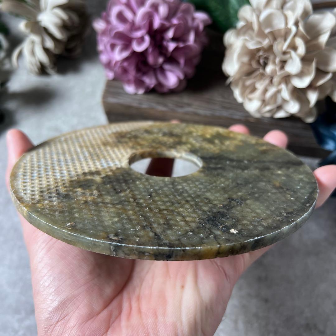 【中国古玩】玉璧　16cm 玉壁　古玉　玉石