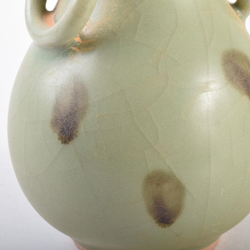 中国　龍泉窯　青磁　双耳不遊環瓶　C　6986