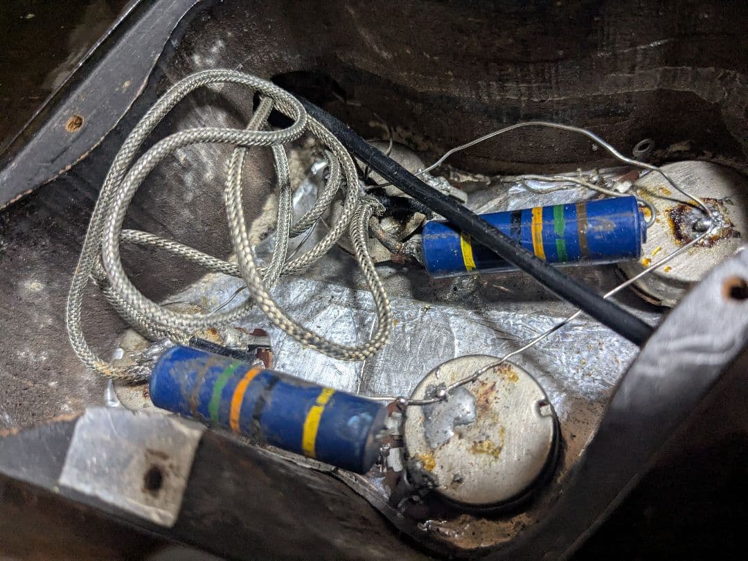 GRECO SUPER　REAL　トップフレイム中古JUNK　puコンデンサ無し