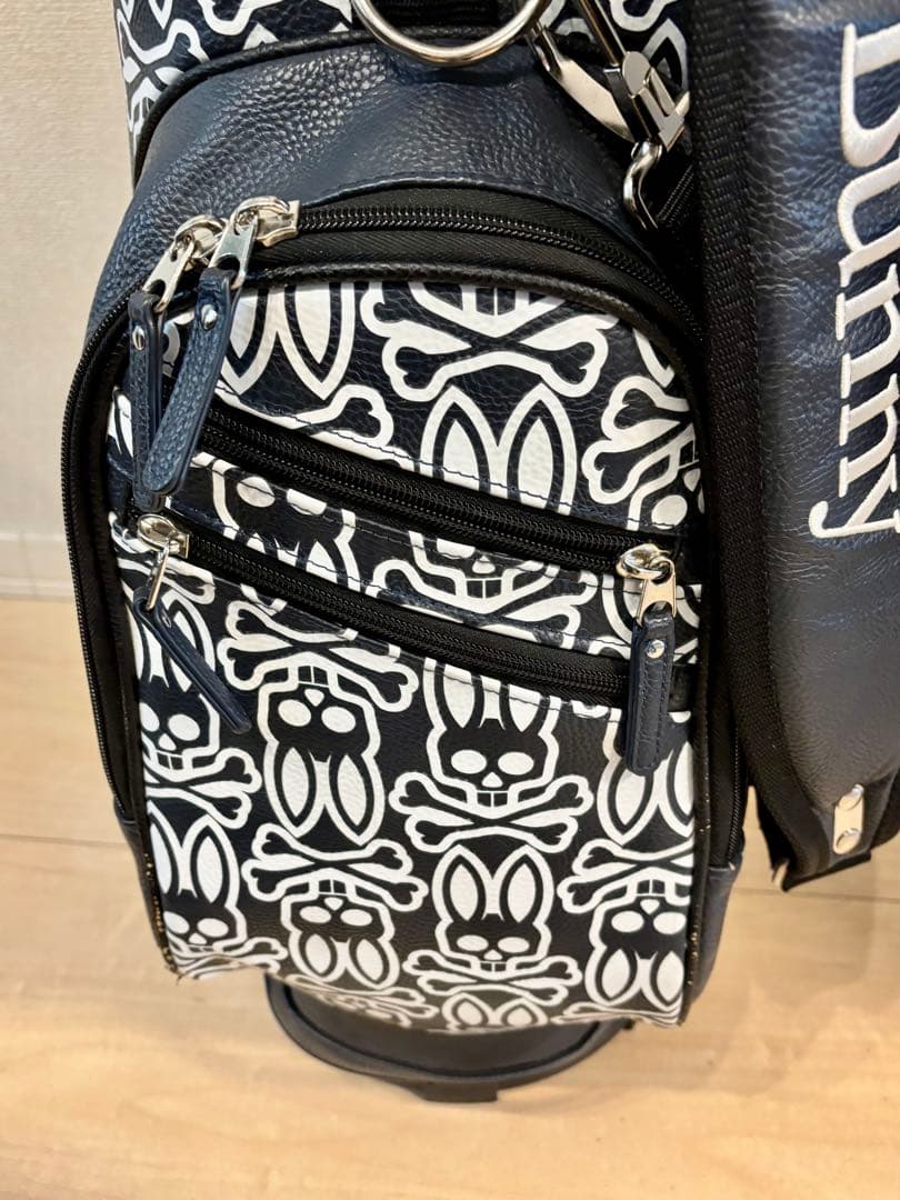 Psycho Bunny キャディバッグ 紺/白/黄色