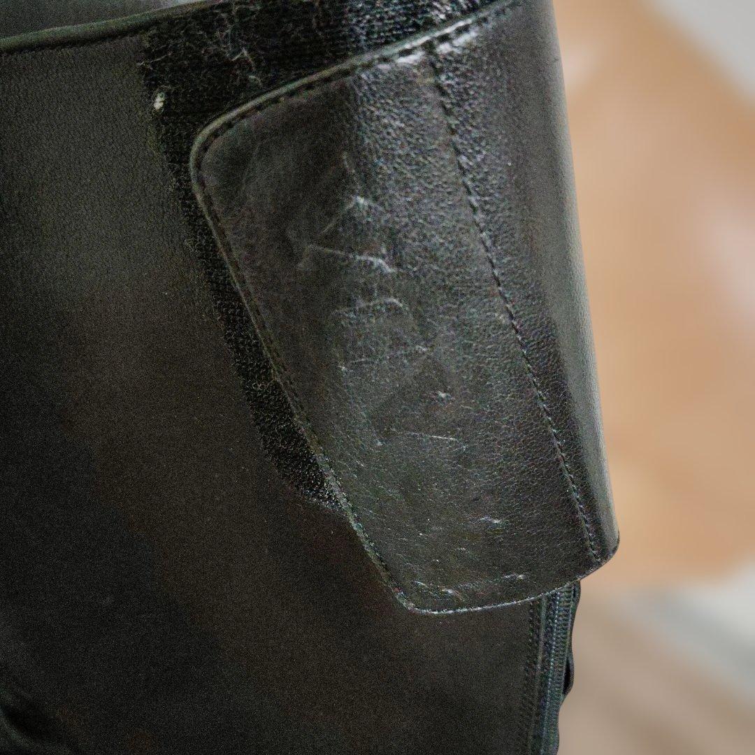 PRADAスポーツレザーブーツ　黒39