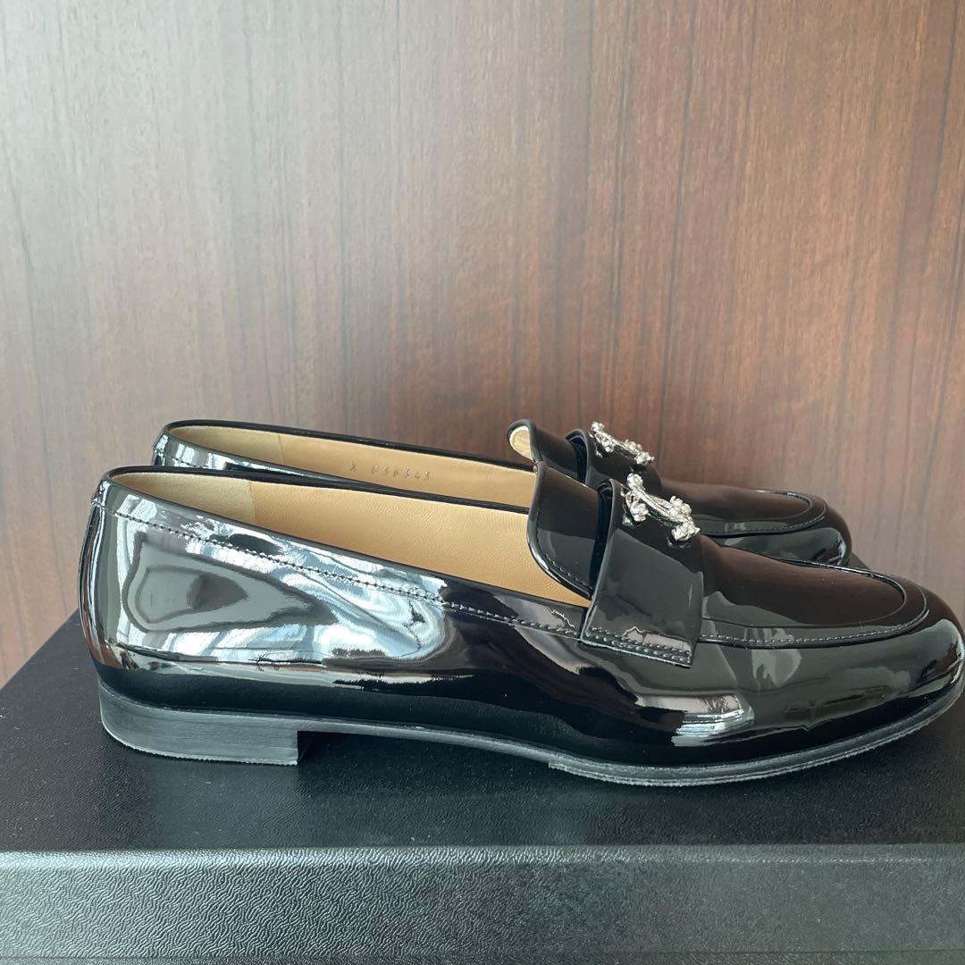 meruシャネル　パテントローファー　37.5センチ