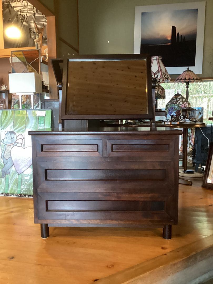 松本民芸　ミラー付きドレッサー　鏡台　チェスト