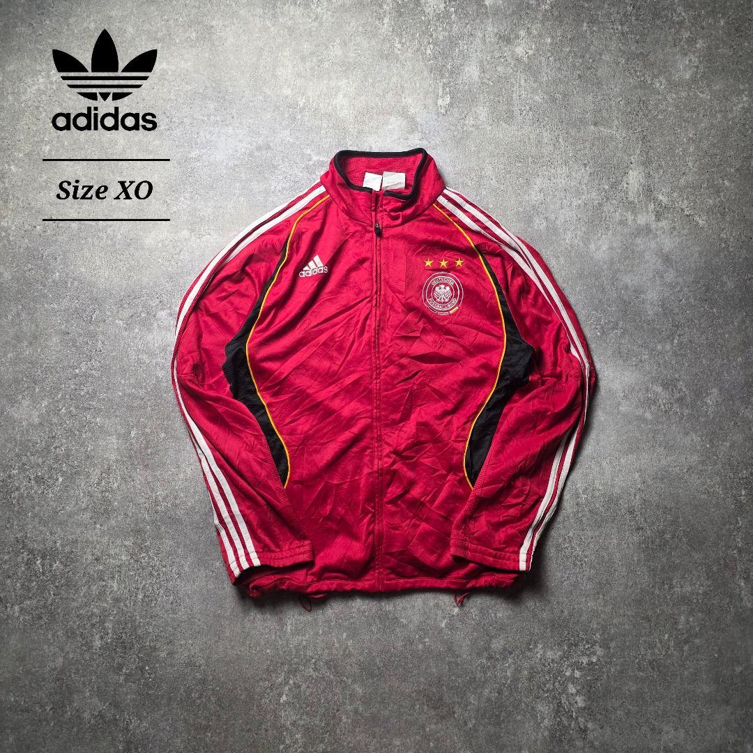 adidasアディダスドイツ代表アンセムトラックジャケットサッカードローコード赤