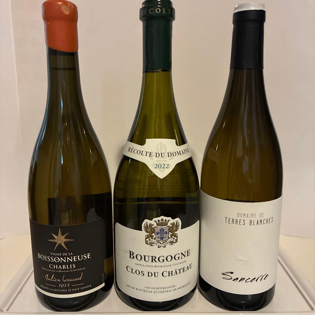 シャブリ・ブルゴーニュ・サンセール　白ワイン3本セット