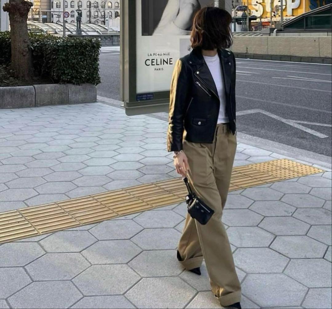 miyo3新品未使用　ok.soon×dickies ワイドチノパンツ L