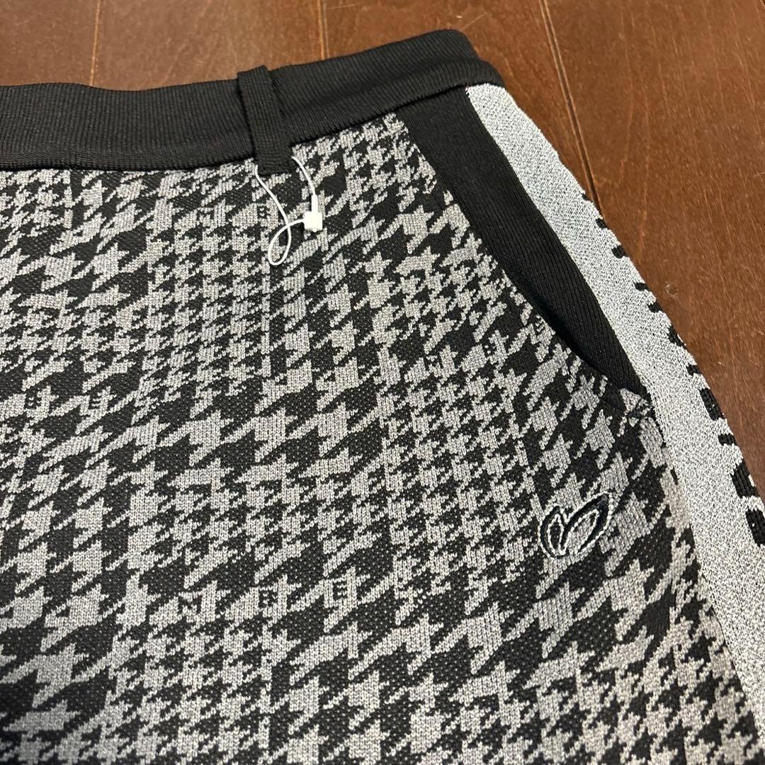 マスターバニー14G 天竺度詰めジャガード千鳥柄スカート黒×グレーサイズ1