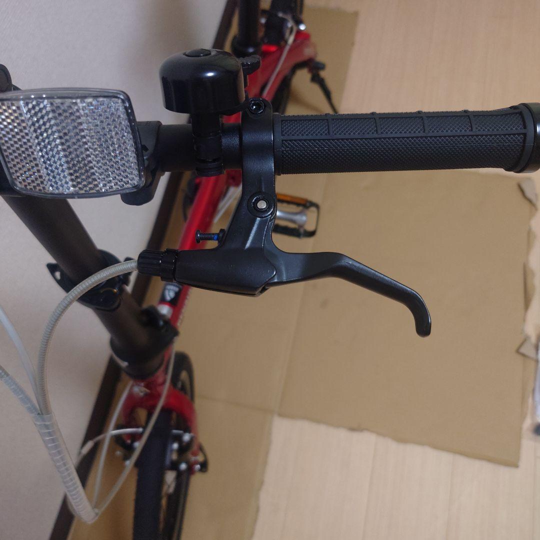 【マサさん用】ルノー（赤）7段変速 折りたたみ自転車（鍵・ライト・オイル等付）