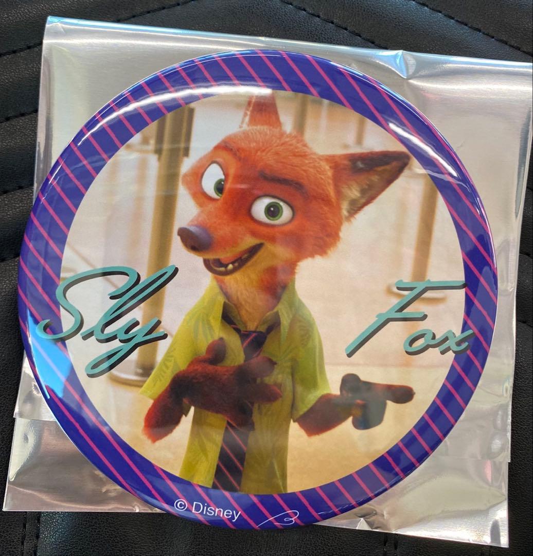 レア　ディズニー　ズートピア　缶バッジ　ニック　100mm スタンド付き