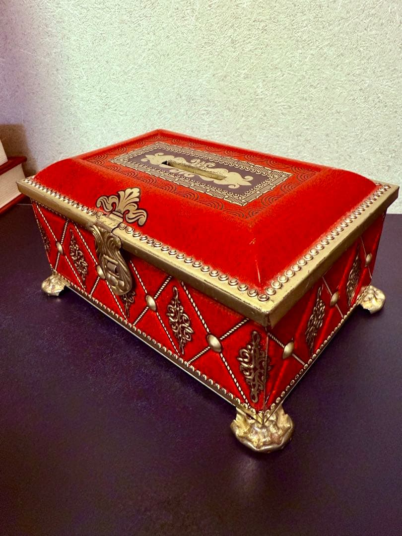 フランス　アンティーク　缶　メリーゴーランド　カルーセル　洋書　置物　本　貯金箱