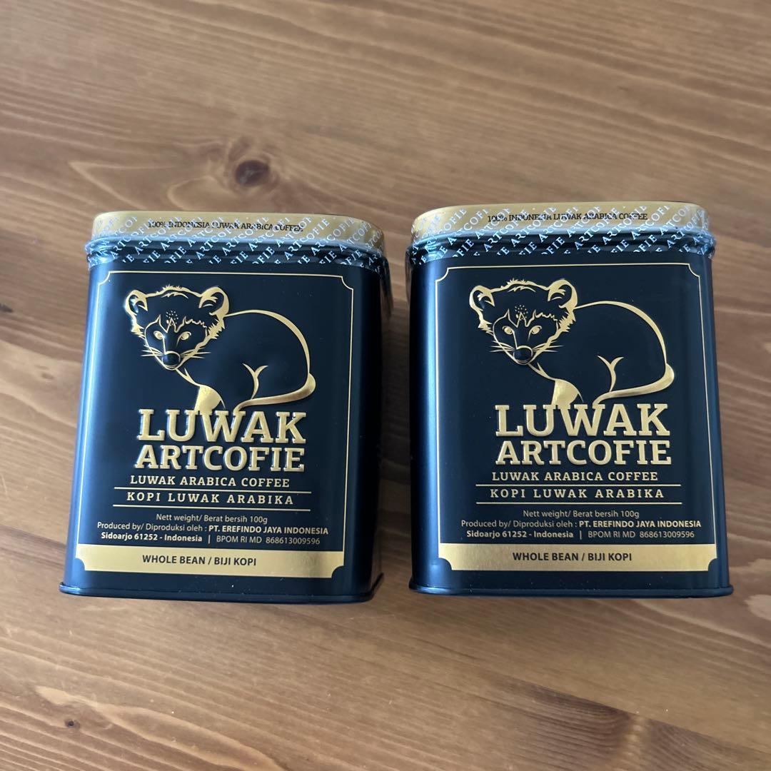 LUWAK ARTCOFIE ルワカコーヒー 100%豆　2缶セット
