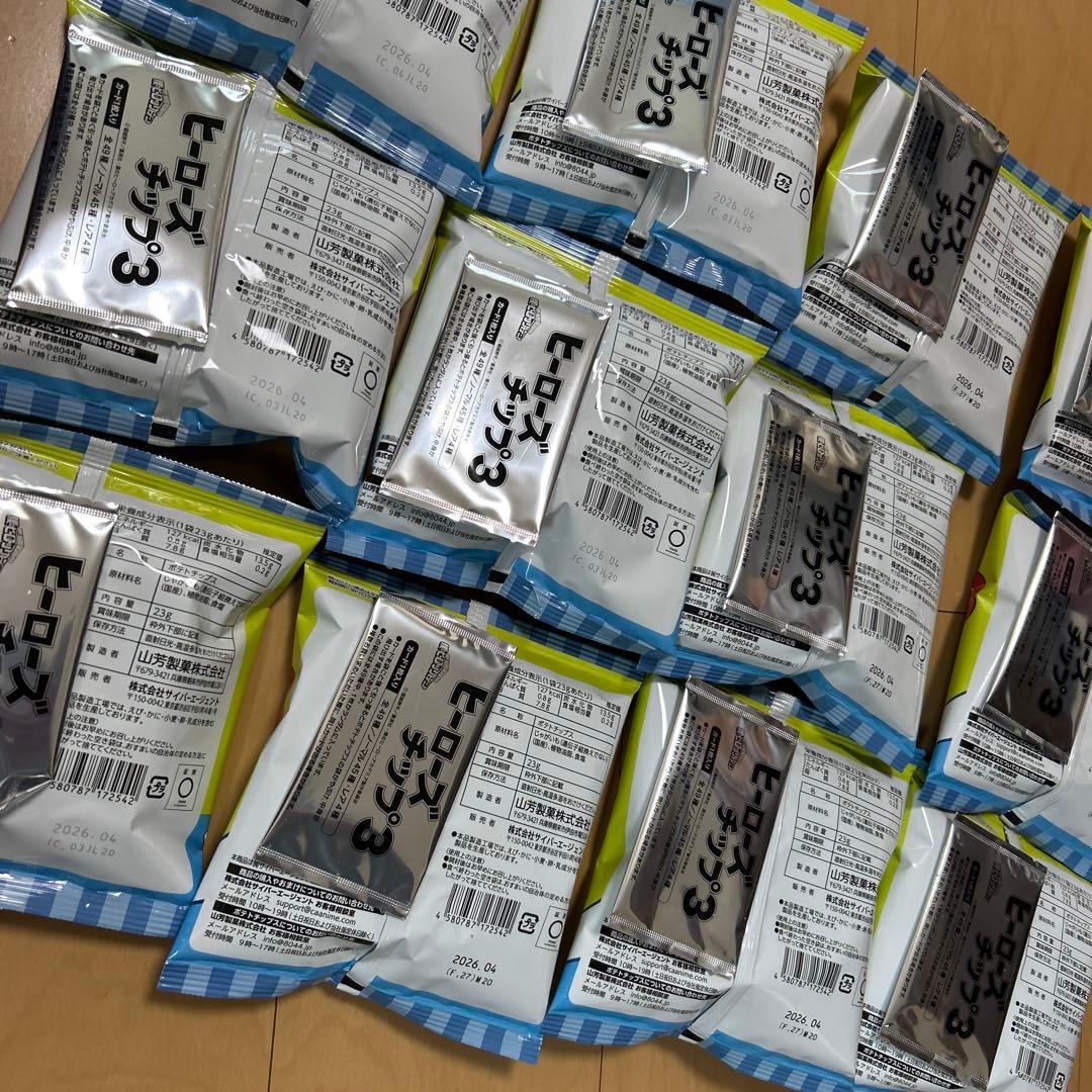 【即購入ok!!】ヒーローズチップ3 カード付き新品未開封12個セット