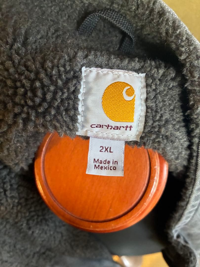 Carhartt ダークグレー ボアベスト 2XL