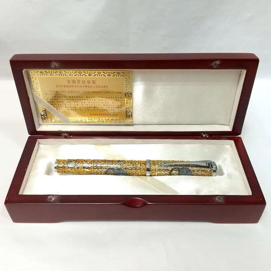 金星 GOLD STAR 万年筆 18K 750 ネズミ ゴールド グレー