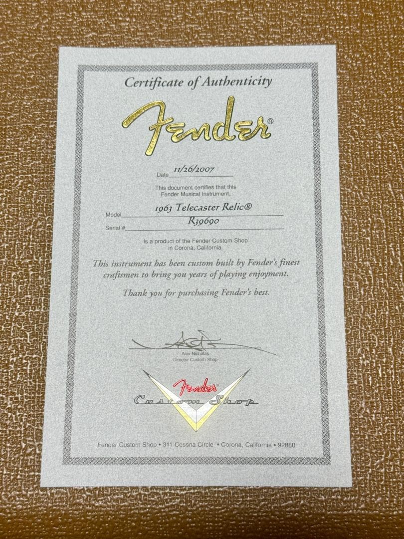 ギター Fender CUSTOM SHOP 1963 Telecaster Relic