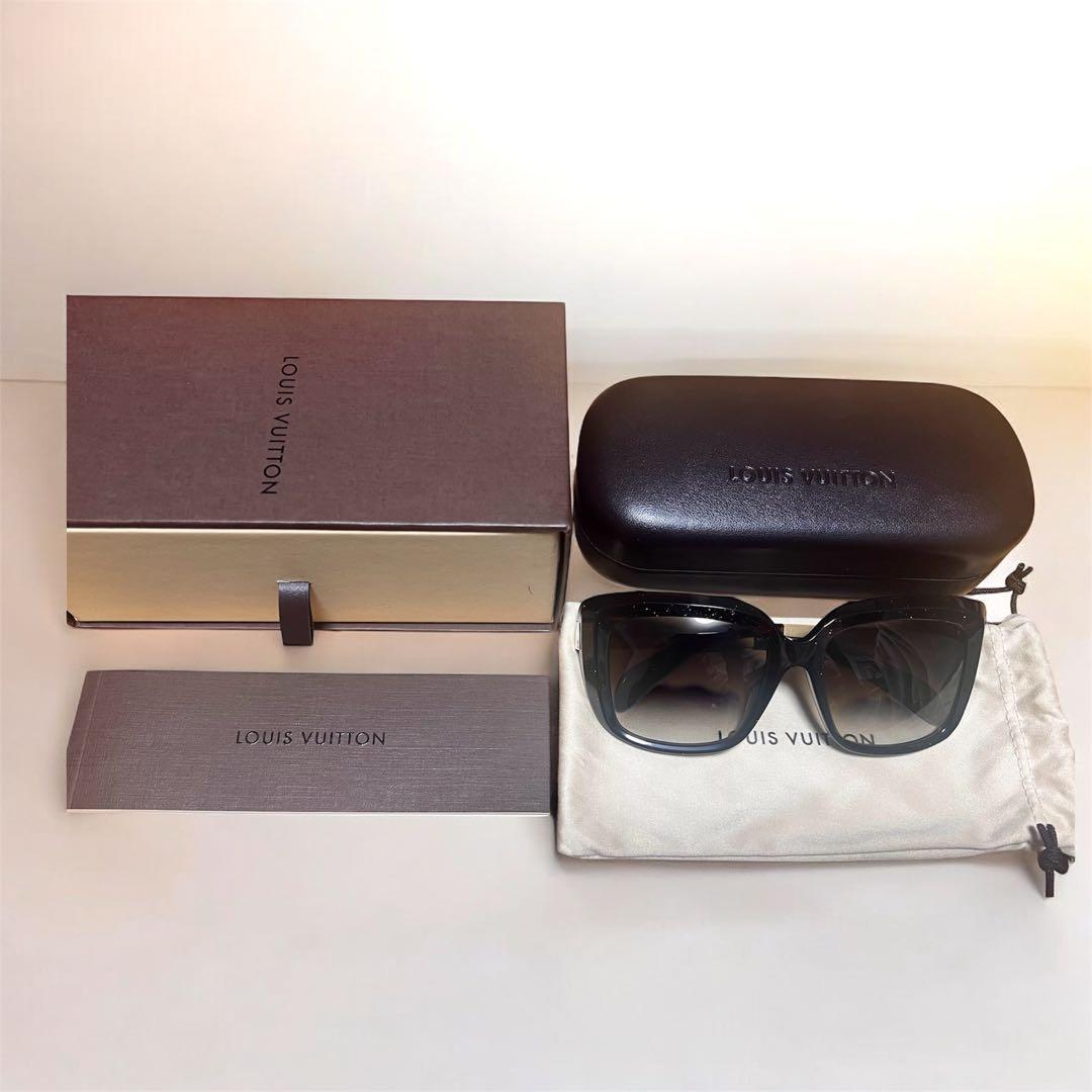 【Sam】ルイ・ヴィトン ブラウングリッター スクエアサングラス