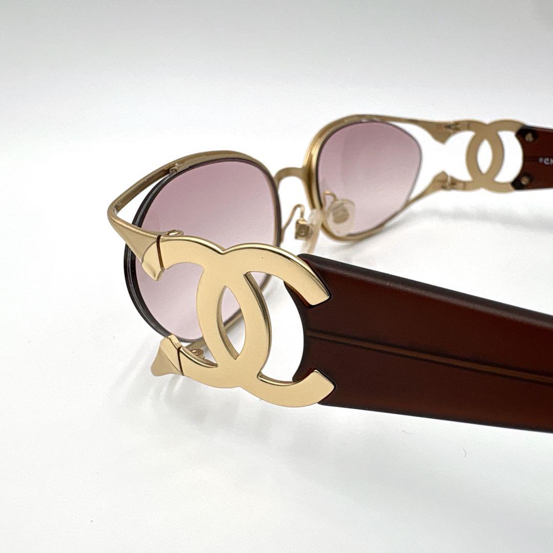 希少 美品 CHANEL シャネル サングラス ココマーク ゴールド 4023